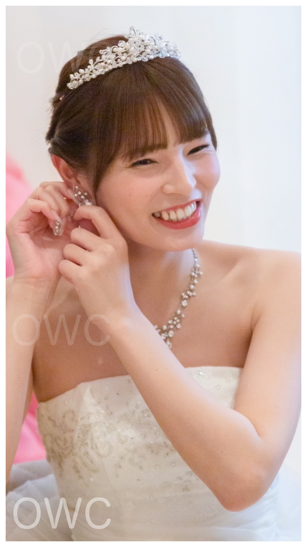 表参道ホワイトデンタルクリニックでブライダルホワイトニングを受けた結婚式当日の花嫁の笑顔